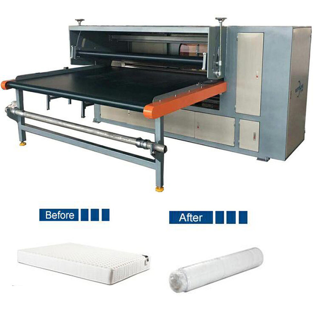 Máquina automática de embalagem de rolo para colchão de molas de bolso colchão de espuma de látex