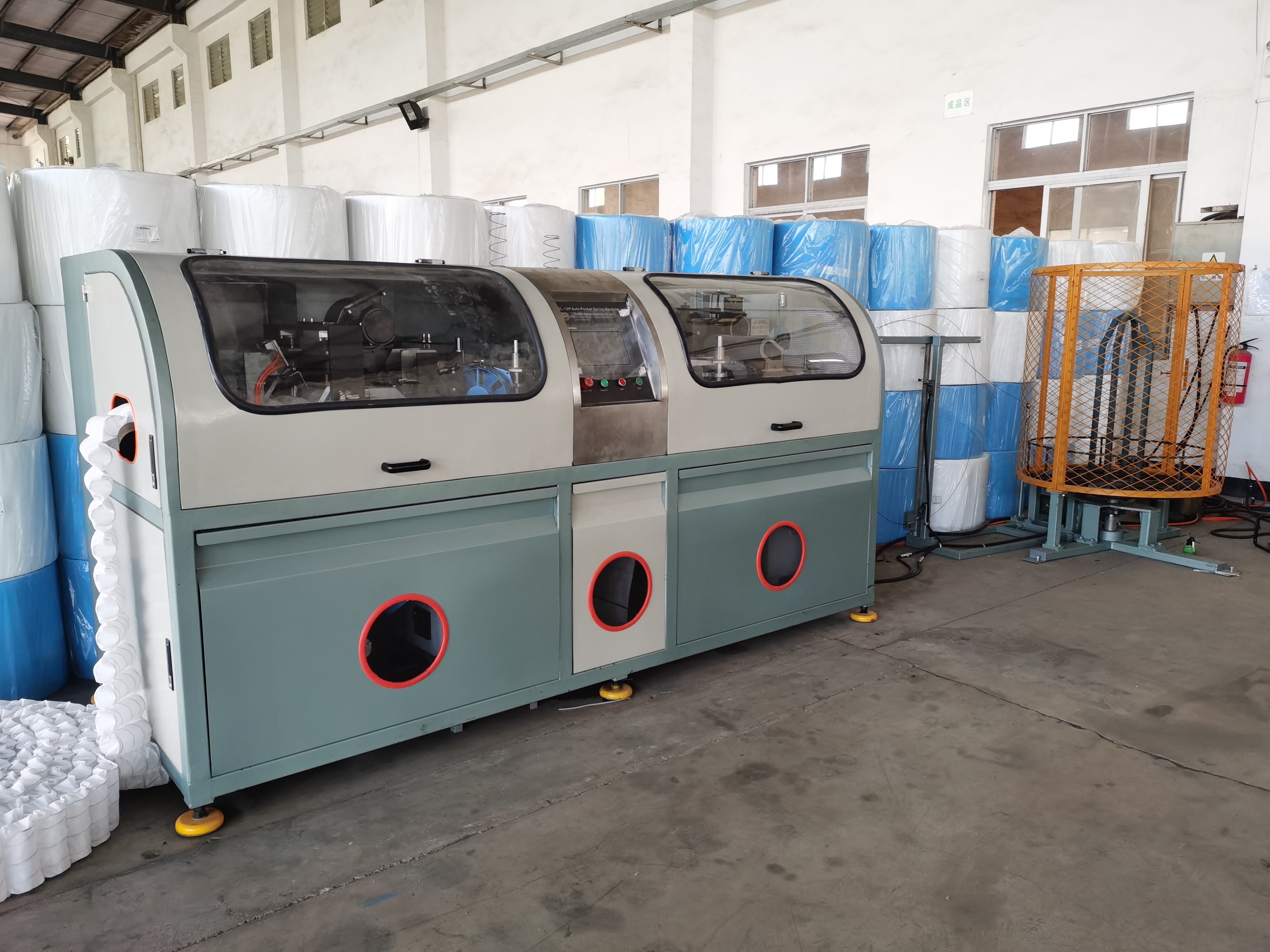 Linha de produção automática de máquinas de molas ensacadas