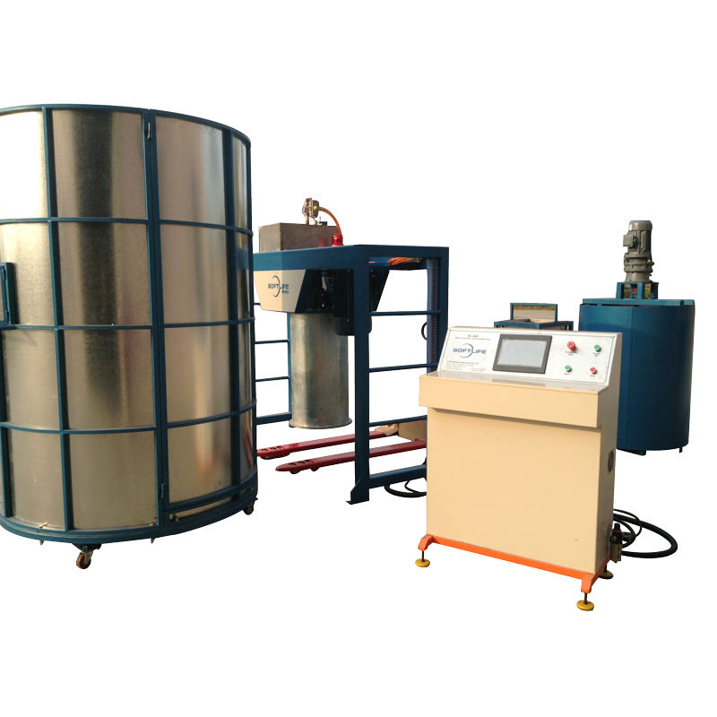 Sistema semiautomático de dosagem de caixa de espuma PU